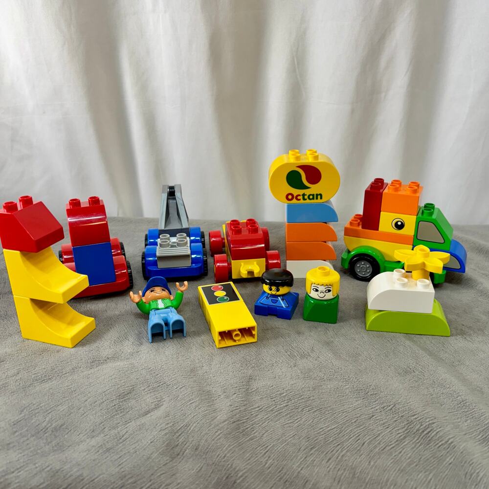Mixed Lot of Duplo Blocks Bricks Figures Vehicles Multicolor Replacement Parts